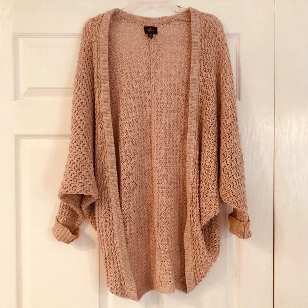 Pink Waffle Cardigan